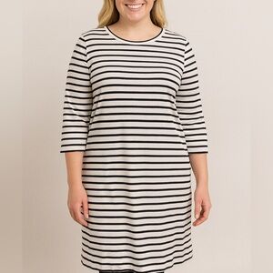 Old Navy Black and White Stripe Dress size XL cotton tshirt dress nautical
